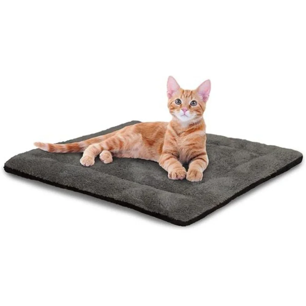 Pet Products Self-Warming Pet Pad Thermal Cat and Dog Warming Bed Mat Gray/Black